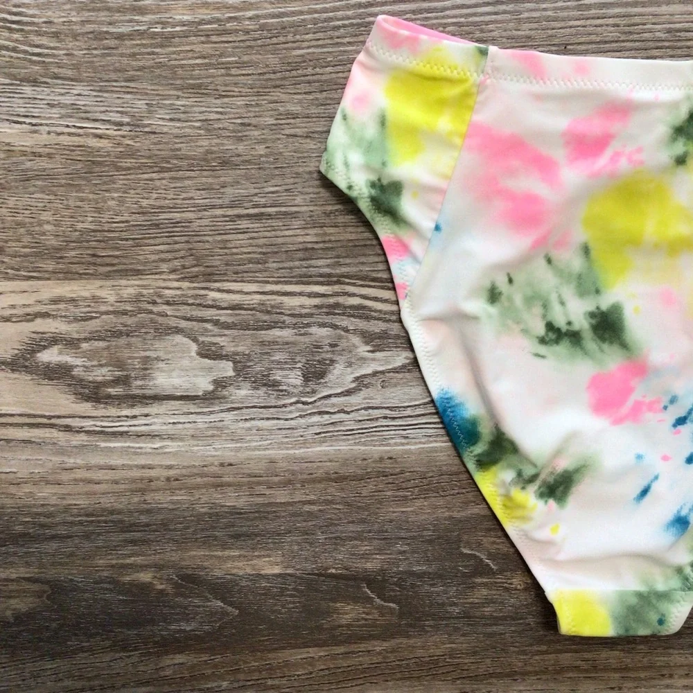 Old Navy The Tie Up French Multi Tie Dye Bikini Bottom Small NWT